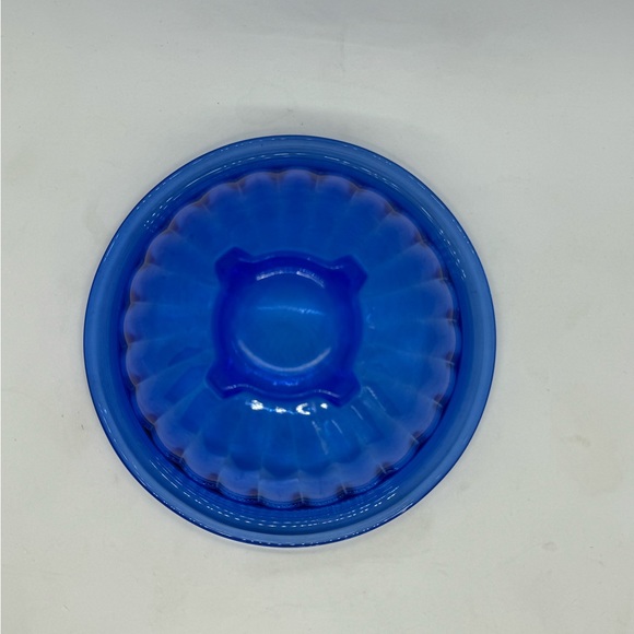 Vintage Hazel Atlas Small Cobalt Blue Pillar Optic Mixing Bowl - Picture 4 of 4